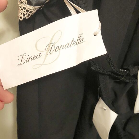 Linea Donatella Lingerie Set Black Chiffon Size Sm - Picture 6 of 6